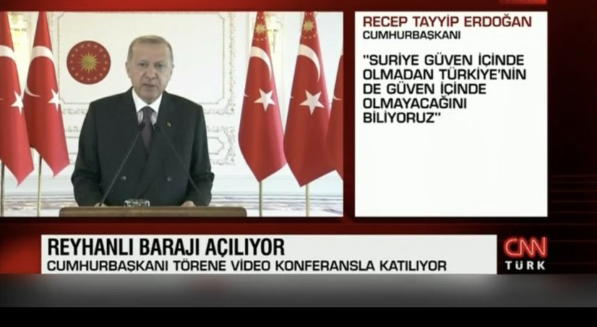 Cumhurbaşkanı Recep Tayyip Erdoğan, Reyhanlı Barajı açılış töreninde konuştu